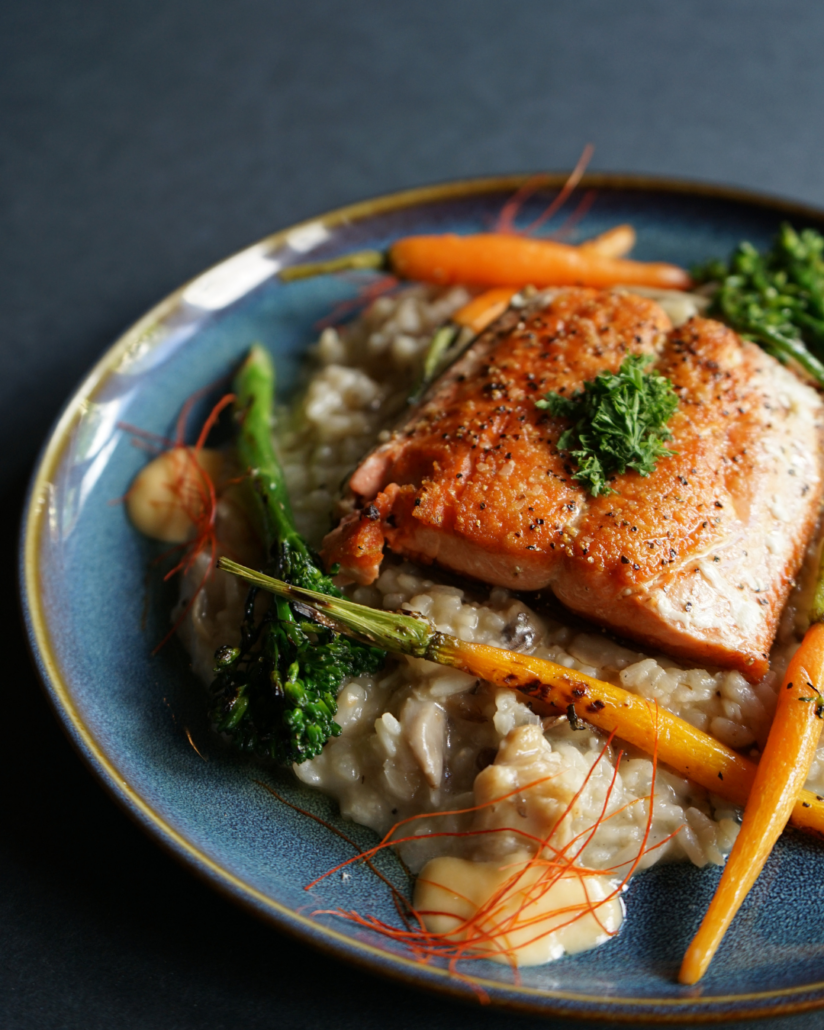Salmon at restaurant in Nelson BC